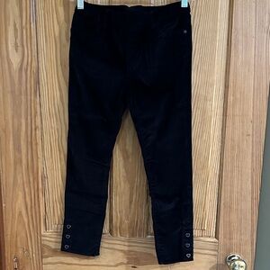Gap Kids Girls Black Velvet Jeans Tapered Legs ~ 10 Regular
